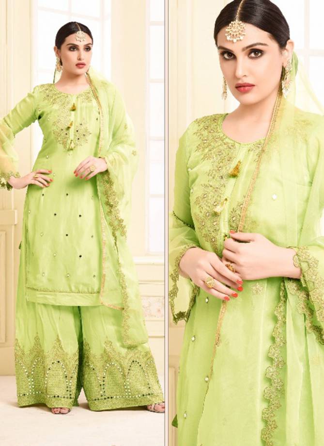 Adaa Jam Silk Cotton Designer Party Wear Wedding Embroidered Sharara Suit Collection 2953-2956